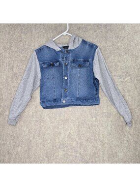 Denim Jacket With Grey Sleeves & Hood Social Standard By Sanctuary XL